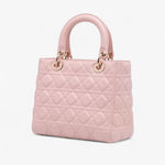 Dior Medium pink Lambskin Cannage Lady Dior