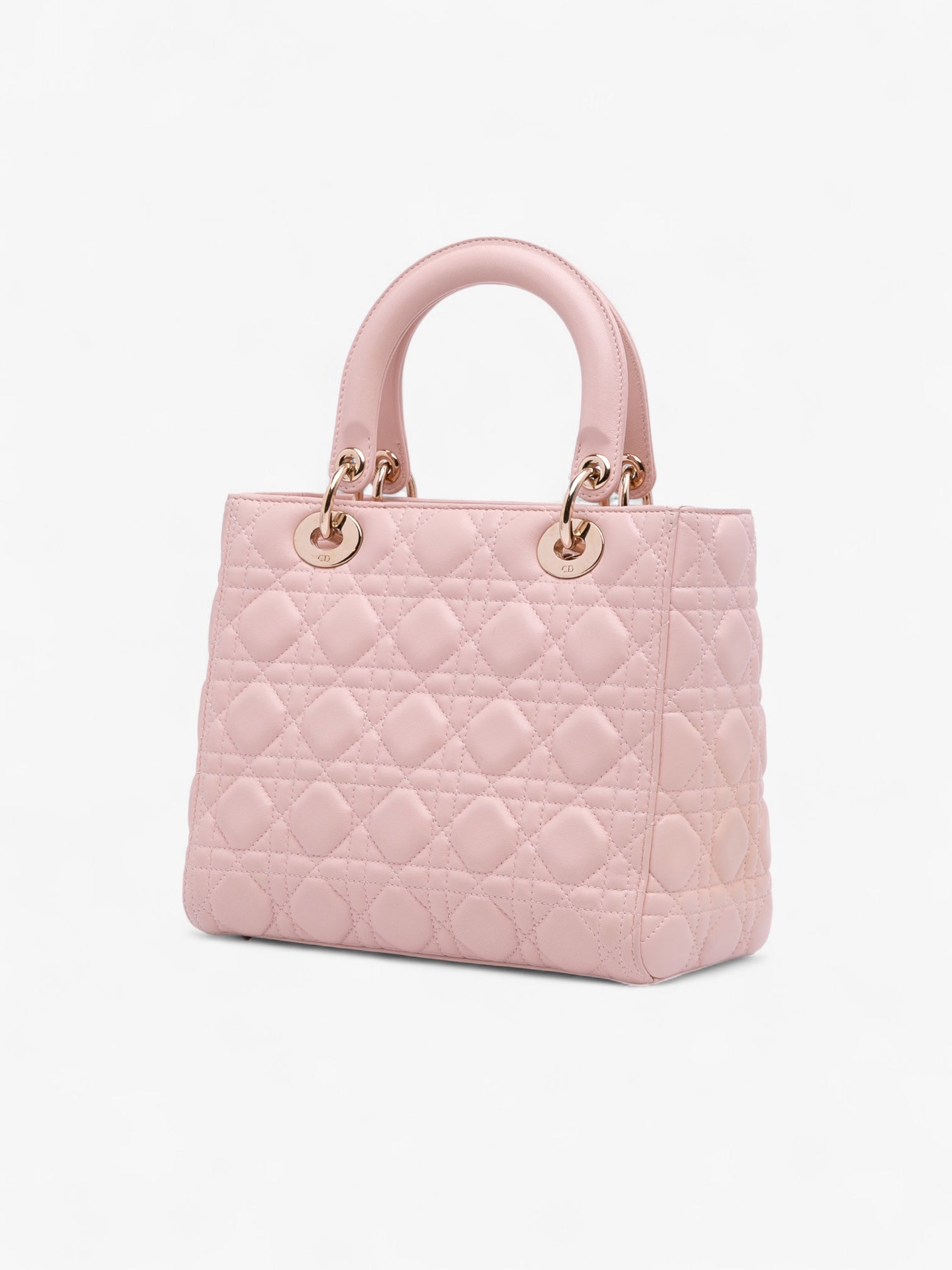 Dior Medium pink Lambskin Cannage Lady Dior