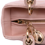 Dior Medium pink Lambskin Cannage Lady Dior
