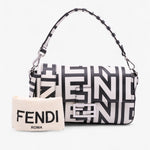 Fendi Marc Jacobs Nappa Vitello King Logo Print Baguette