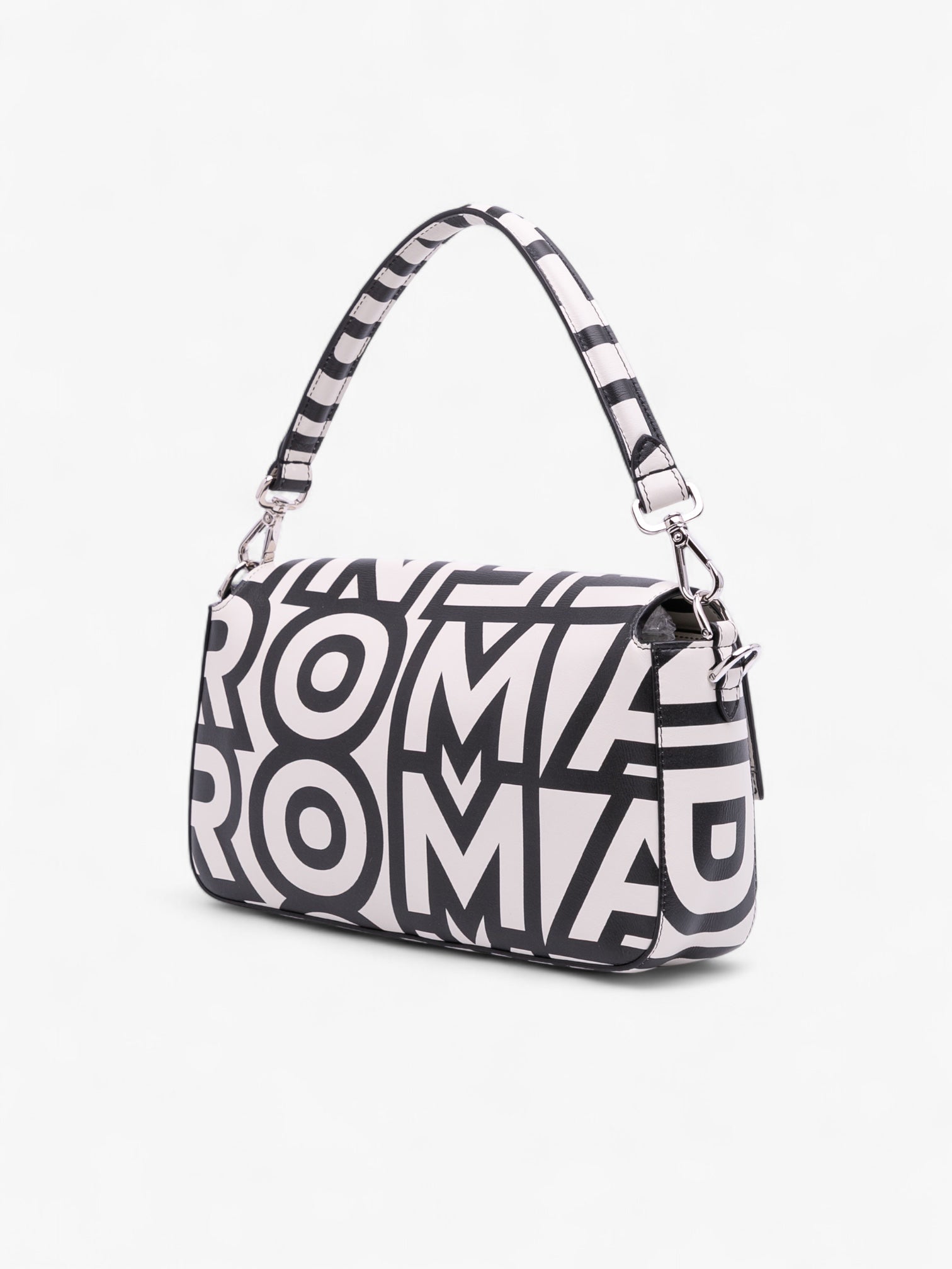 Fendi Marc Jacobs Nappa Vitello King Logo Print Baguette
