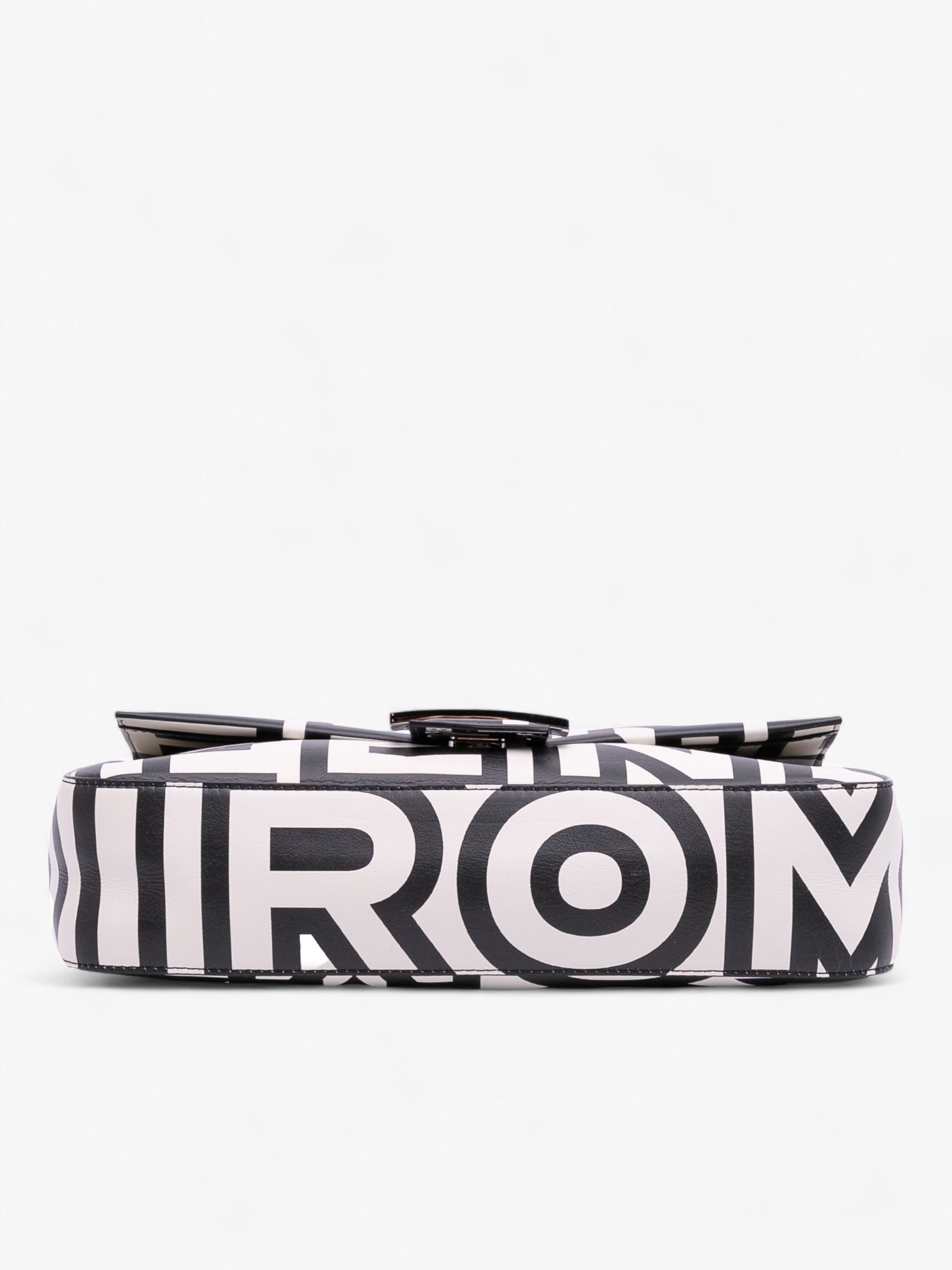 Fendi Marc Jacobs Nappa Vitello King Logo Print Baguette