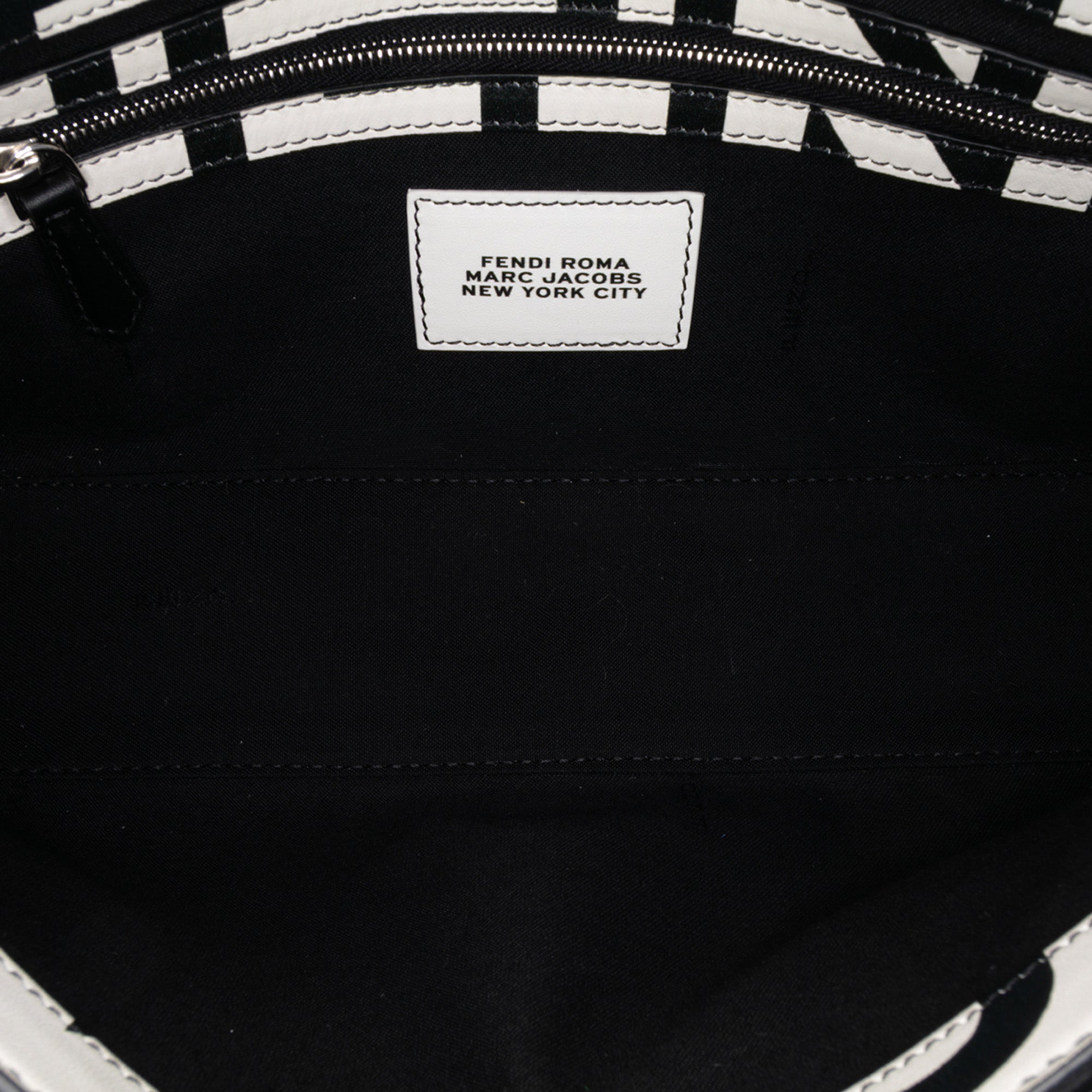 Fendi Marc Jacobs Nappa Vitello King Logo Print Baguette