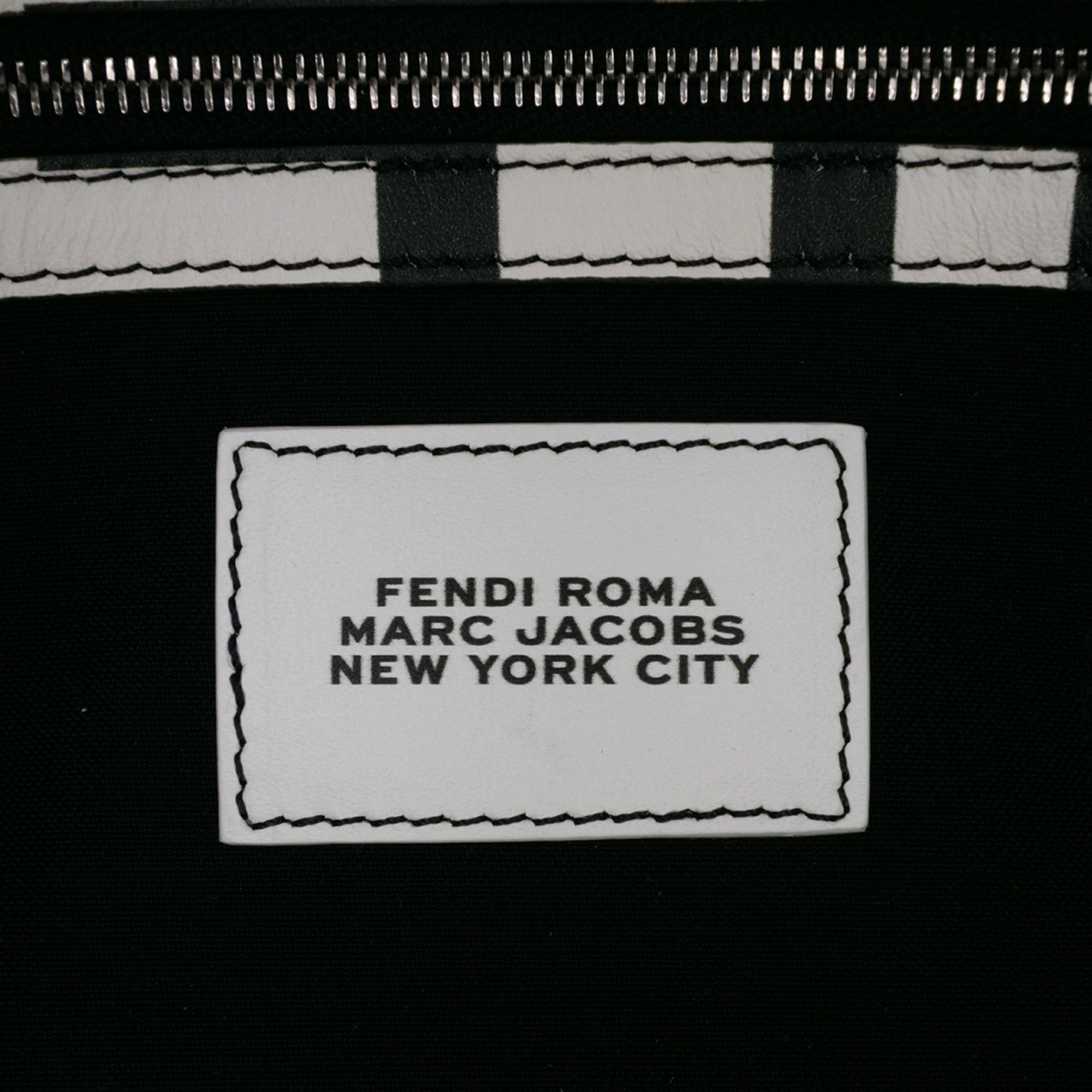 Fendi Marc Jacobs Nappa Vitello King Logo Print Baguette