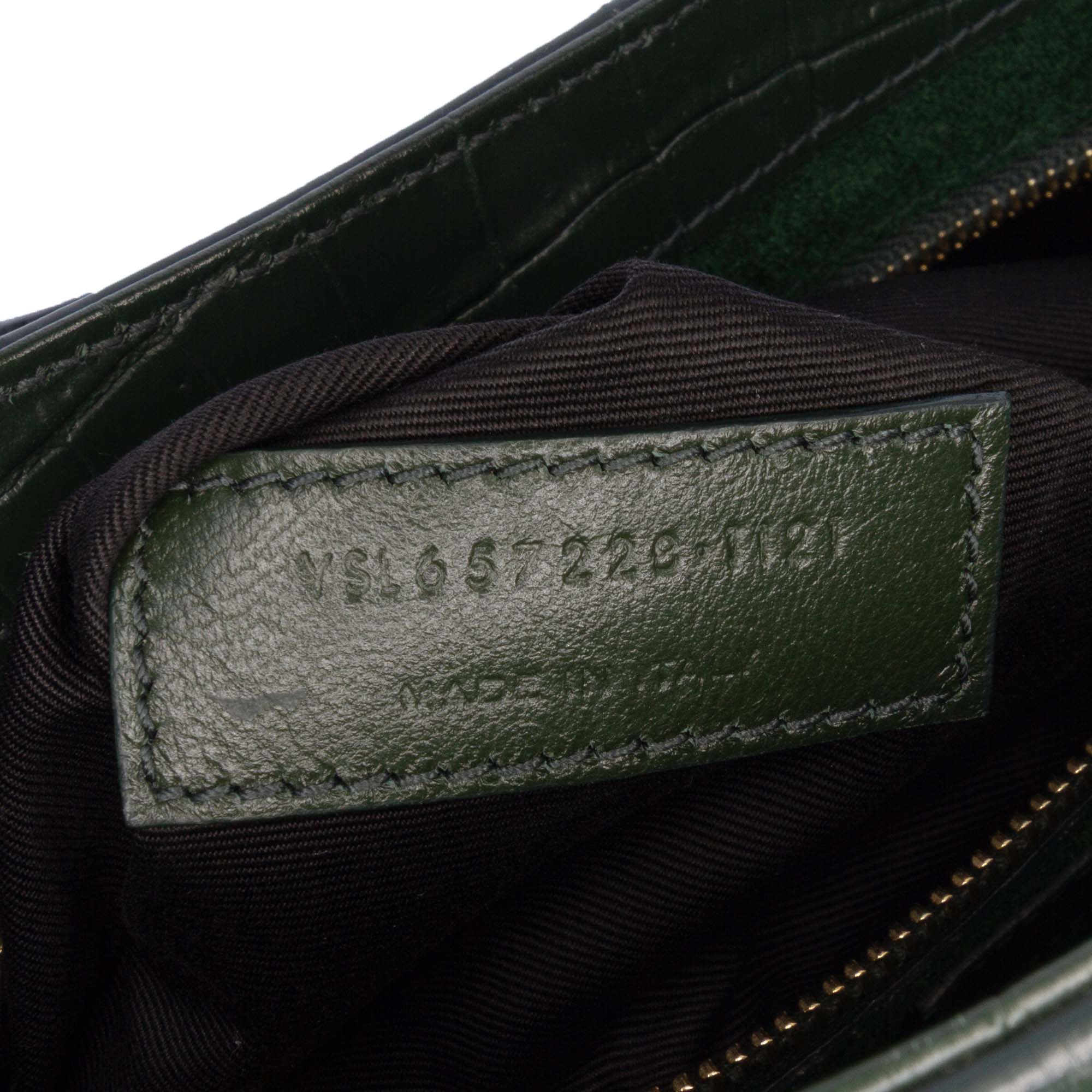 Saint Laurent Croc Leather Le 5 à 7