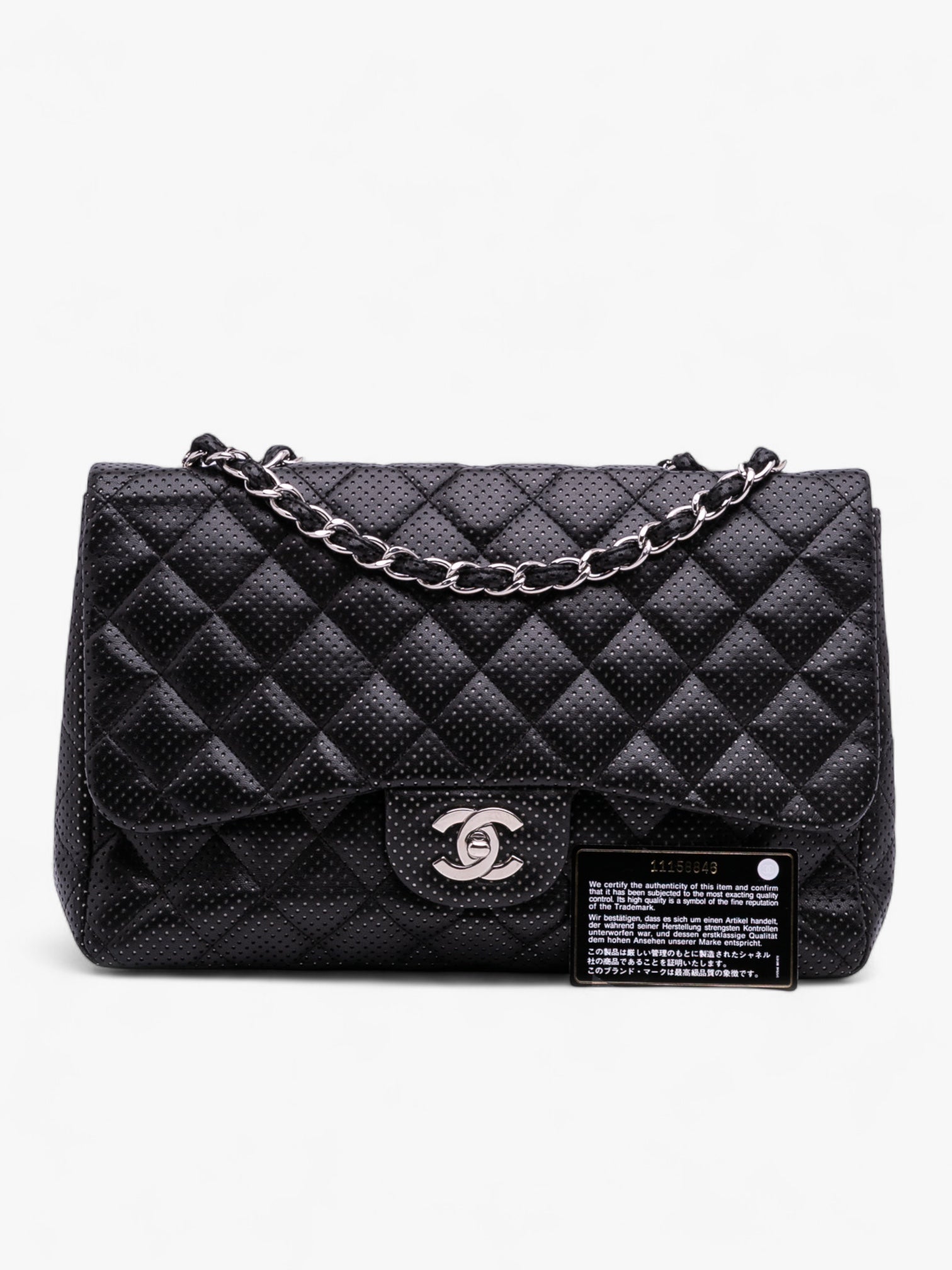 Chanel Jumbo Perforated Lambskin Single Flap