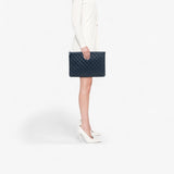 Chanel Large Quilted Lambskin O Case Clutch