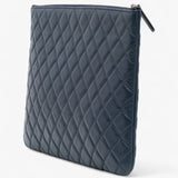 Chanel Large Quilted Lambskin O Case Clutch