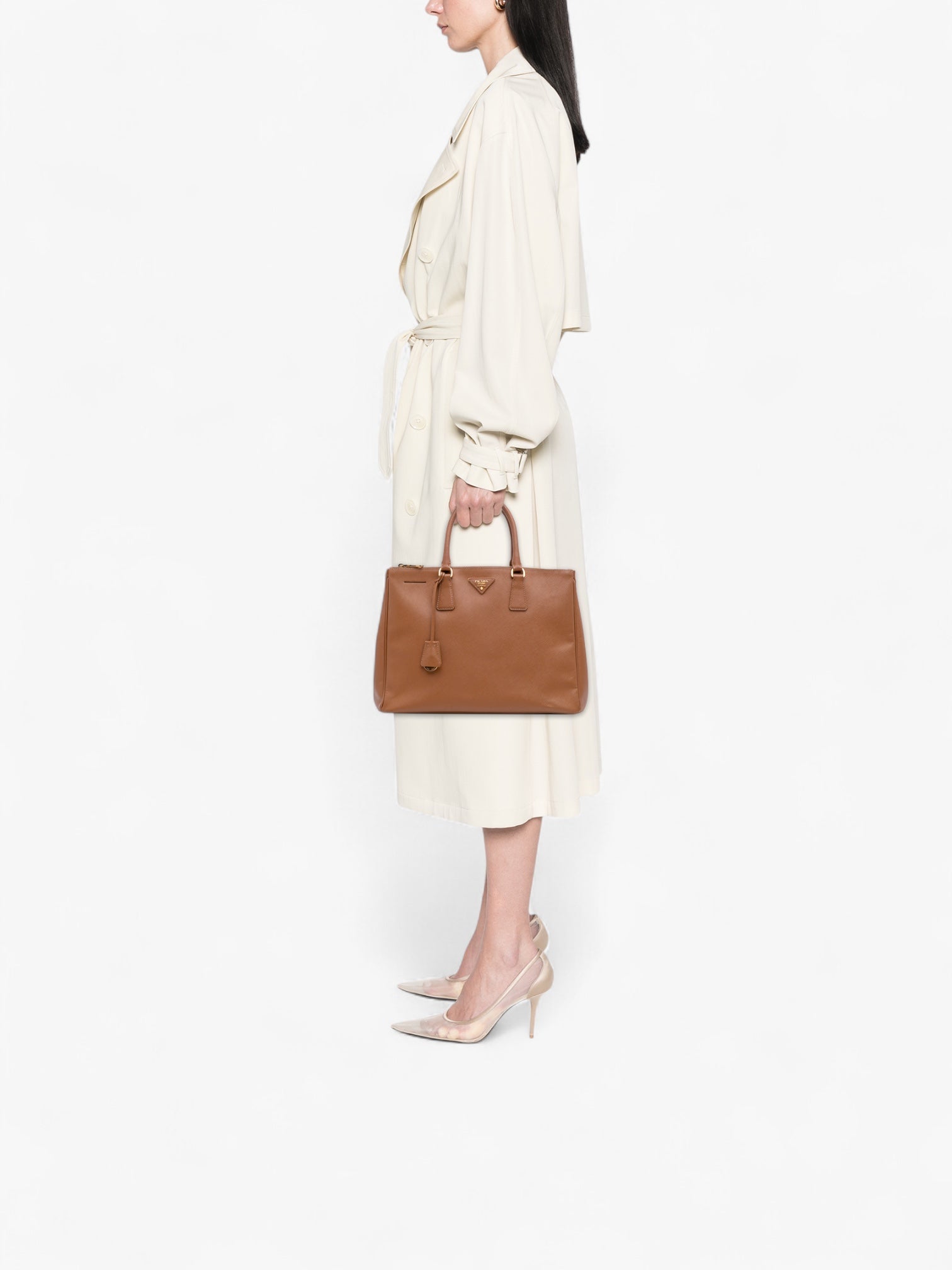 Prada Large Saffiano Lux Galleria Double Zip