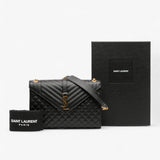 Saint Laurent Large Grain De Poudre Triquilt Envelope