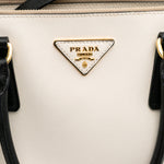 Prada Medium Bicolor Saffiano Lux Galleria Double Zip