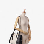 Prada Medium Bicolor Saffiano Lux Galleria Double Zip