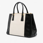 Prada Medium Bicolor Saffiano Lux Galleria Double Zip