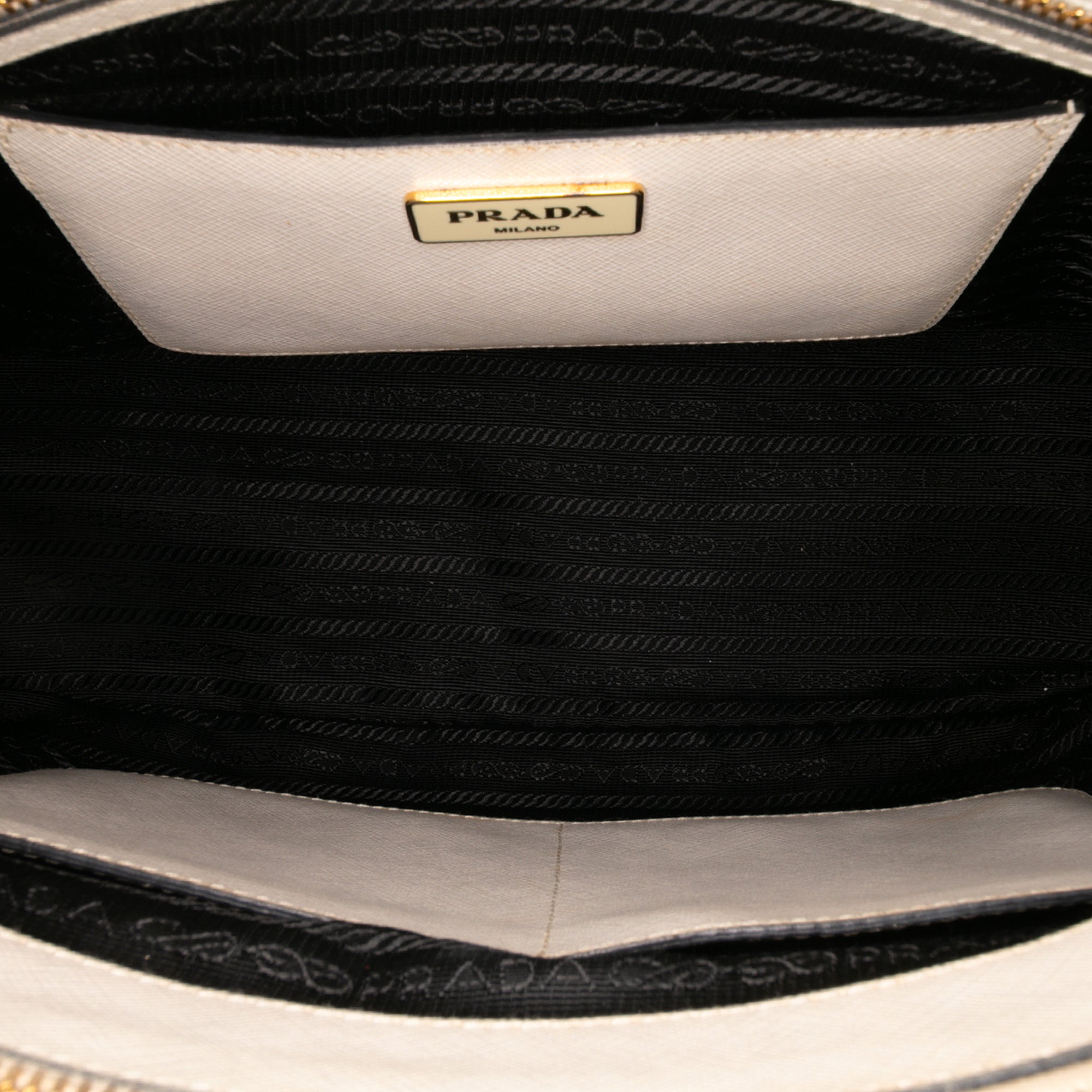 Prada Medium Bicolor Saffiano Lux Galleria Double Zip