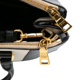 Prada Medium Bicolor Saffiano Lux Galleria Double Zip