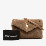 Saint Laurent Small Shearling Loulou Puffer Shoulder