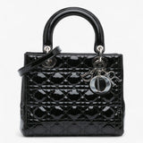Lady Dior black patent leather