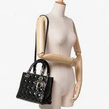 Lady Dior black patent leather