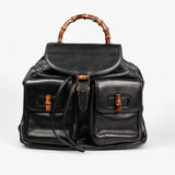 Gucci Vintage Bamboo leather backpack
