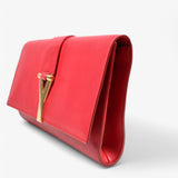 Saint Laurent Red Leather Y Chyc Clutch
