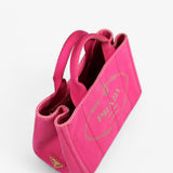Prada Canapa Denim tote pink