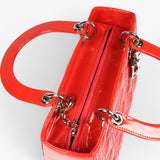 Lady Dior Medium Patent Cannage satchel