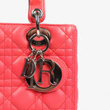 Lady Dior Lambskin Cannage Medium Coral