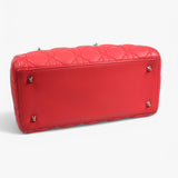 Lady Dior Lambskin Cannage Medium Coral
