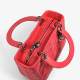 Lady Dior Lambskin Cannage Medium Coral