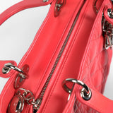 Lady Dior Lambskin Cannage Medium Coral