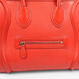 Céline Red Leather Luggage Tote
