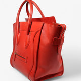 Céline Red Leather Luggage Tote