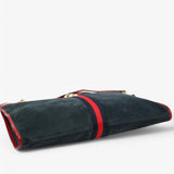 Gucci Maxi Rajah Tote in Red and Navy Suede