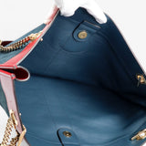 Gucci Maxi Rajah Tote in Red and Navy Suede