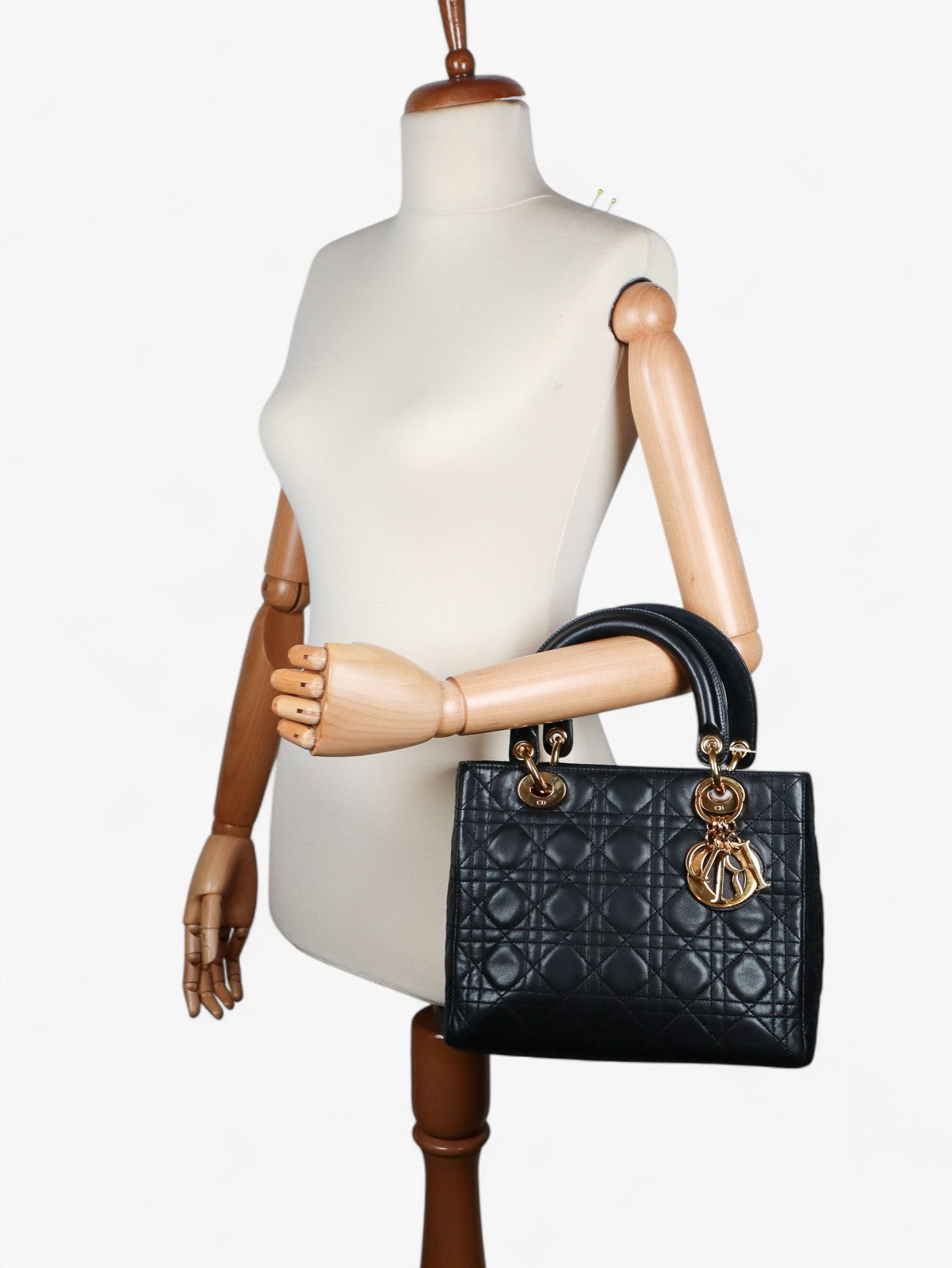 Christian Dior black Lady Dior Cannage