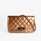 Chanel Enamel Coco Lock Wallet on Chain