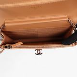 Chanel Enamel Coco Lock Wallet on Chain