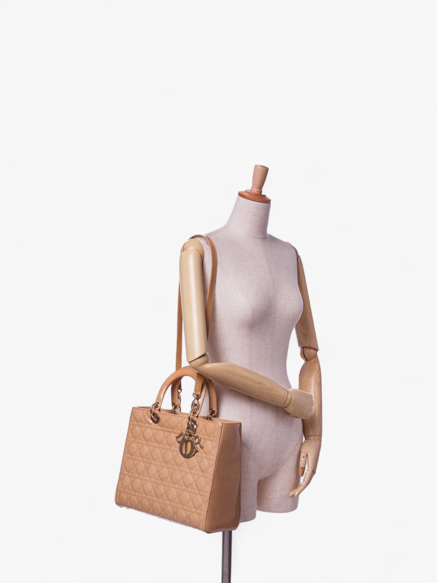 Dior Large Patent Cannage Lady Dior