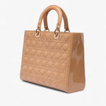 Dior Large Patent Cannage Lady Dior