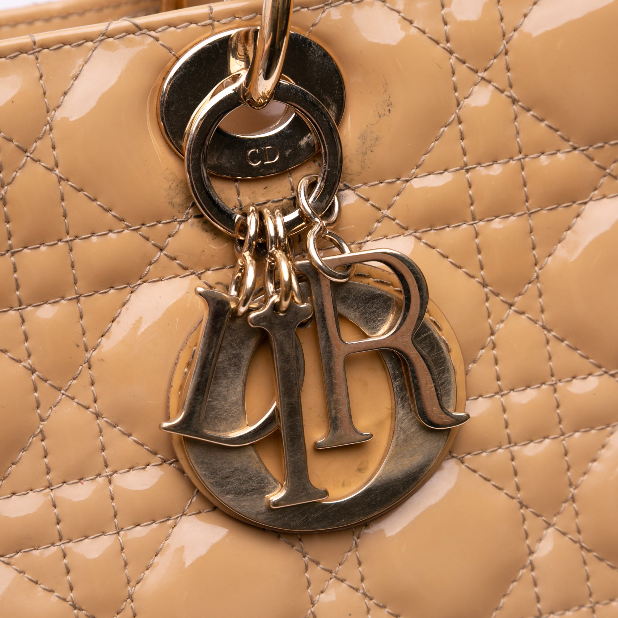 Dior Large Patent Cannage Lady Dior