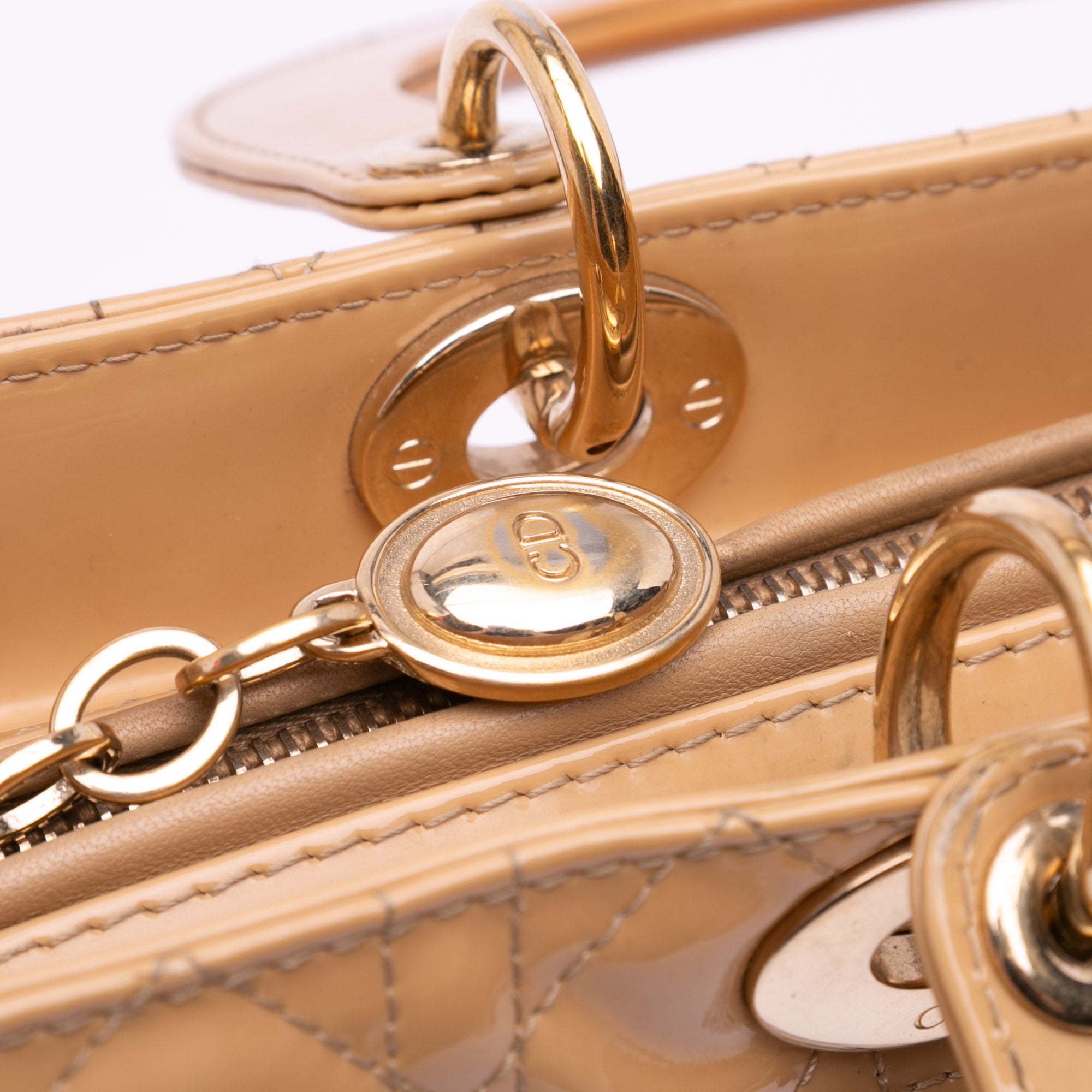 Dior Large Patent Cannage Lady Dior
