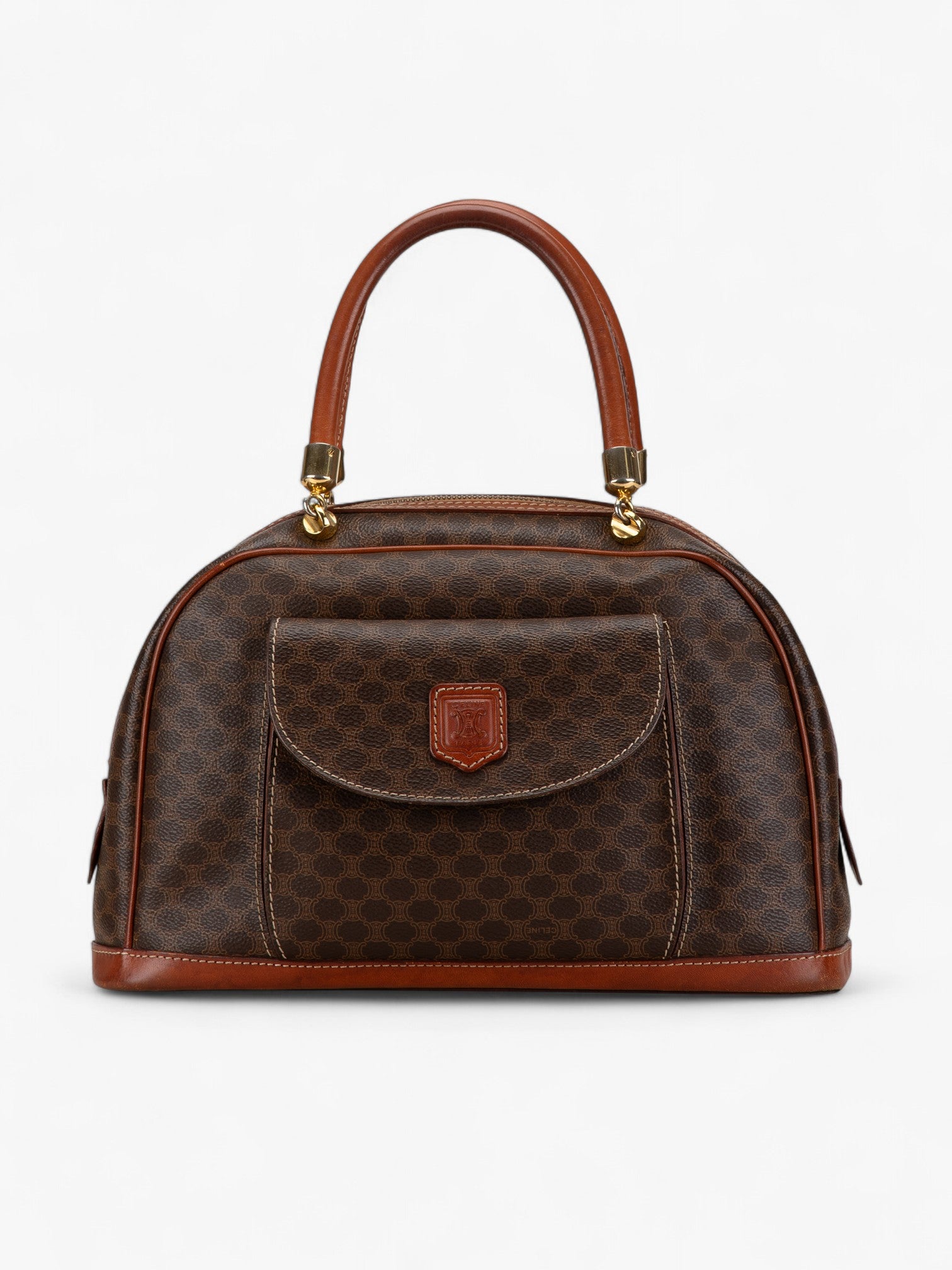 Celine Macadam Coated Canvas Handbag