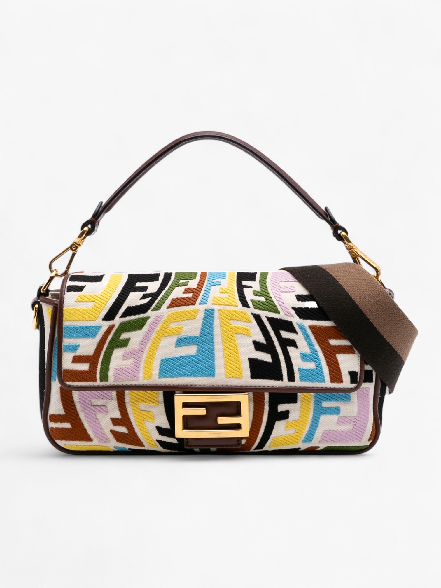 Fendi Sarah Coleman Zucca Fish Eye Vertigo Baguette