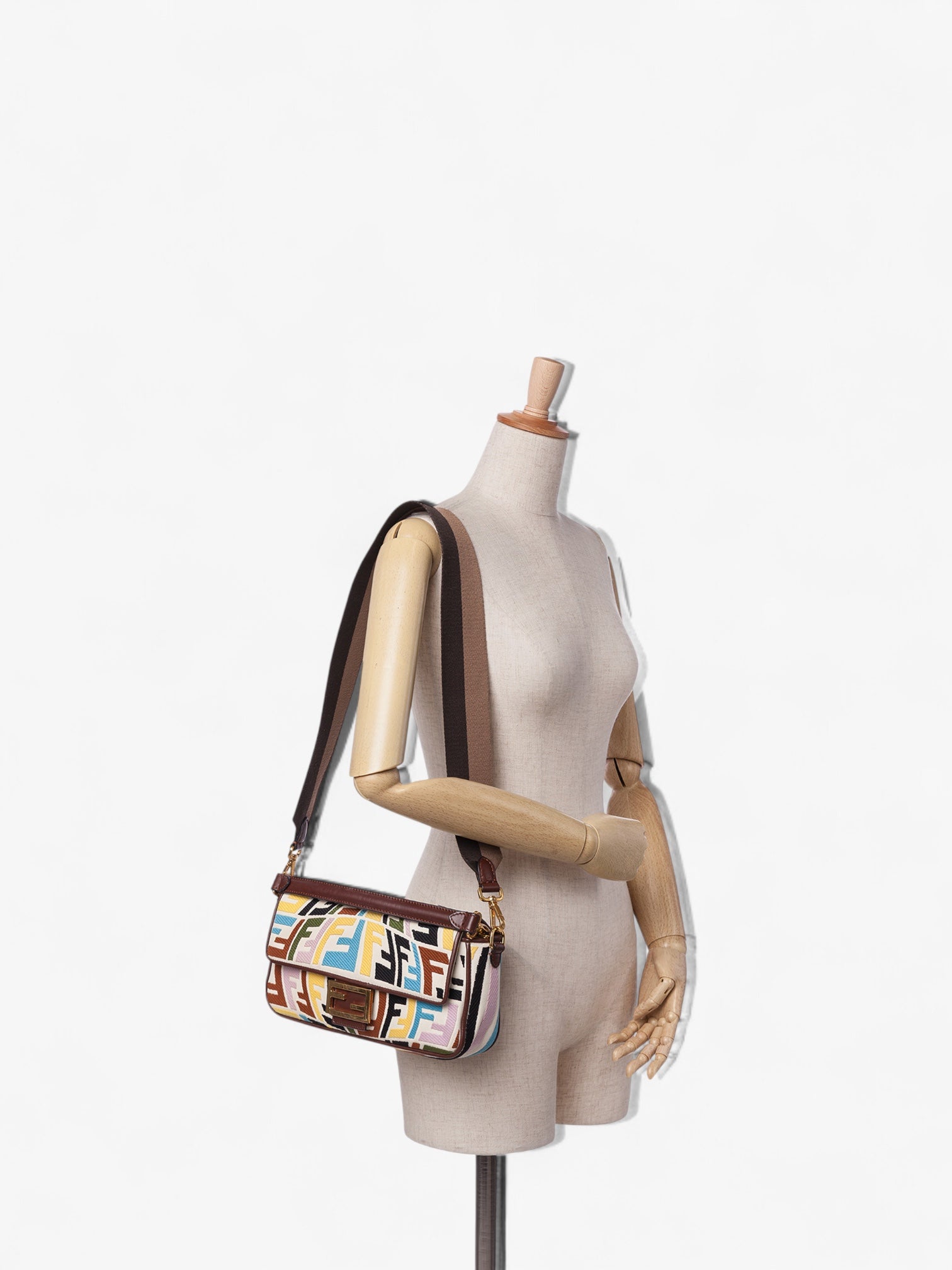 Fendi Sarah Coleman Zucca Fish Eye Vertigo Baguette