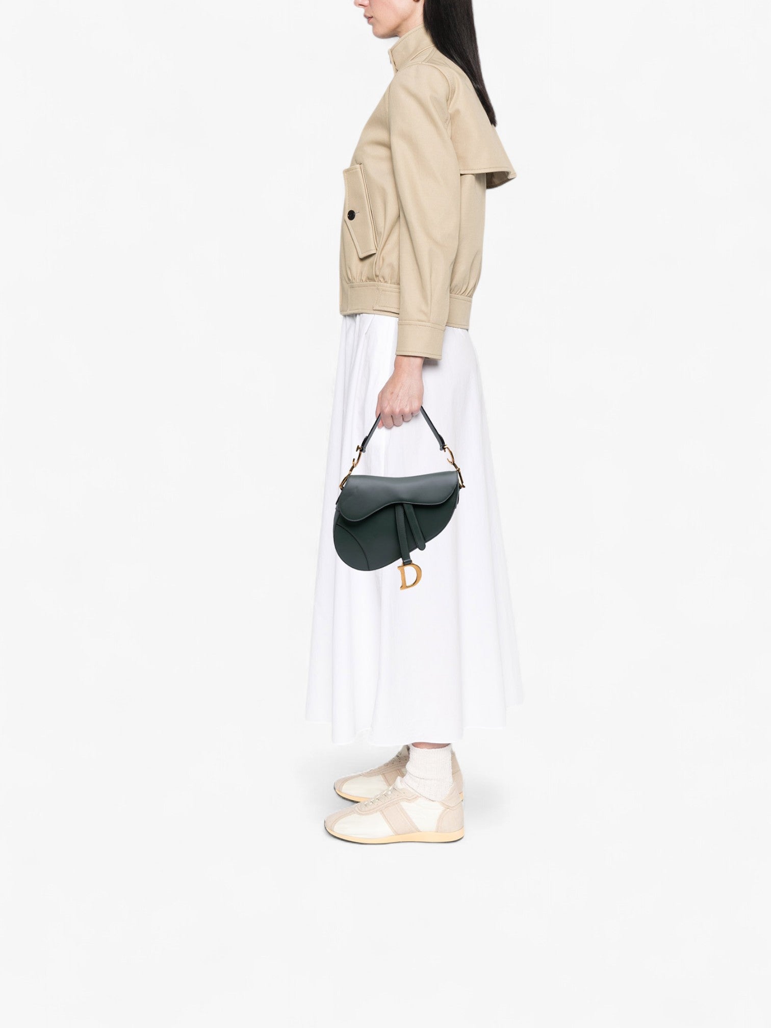 Dior green Calfskin Saddle Bag