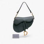 Dior green Calfskin Saddle Bag