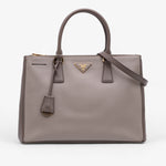 Prada Bicolor Saffiano Lux Galleria Double Zip