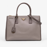 Prada Bicolor Saffiano Lux Galleria Double Zip