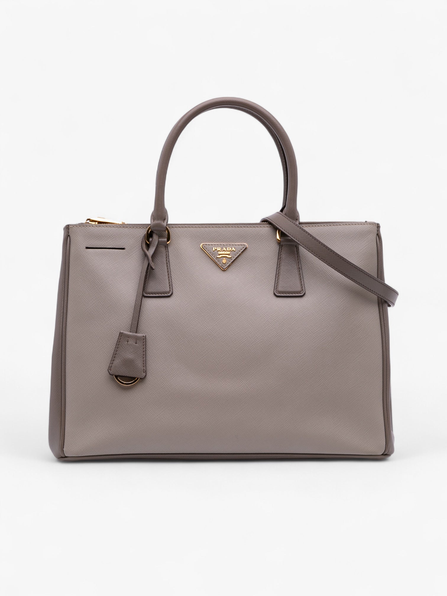 Prada Bicolor Saffiano Lux Galleria Double Zip