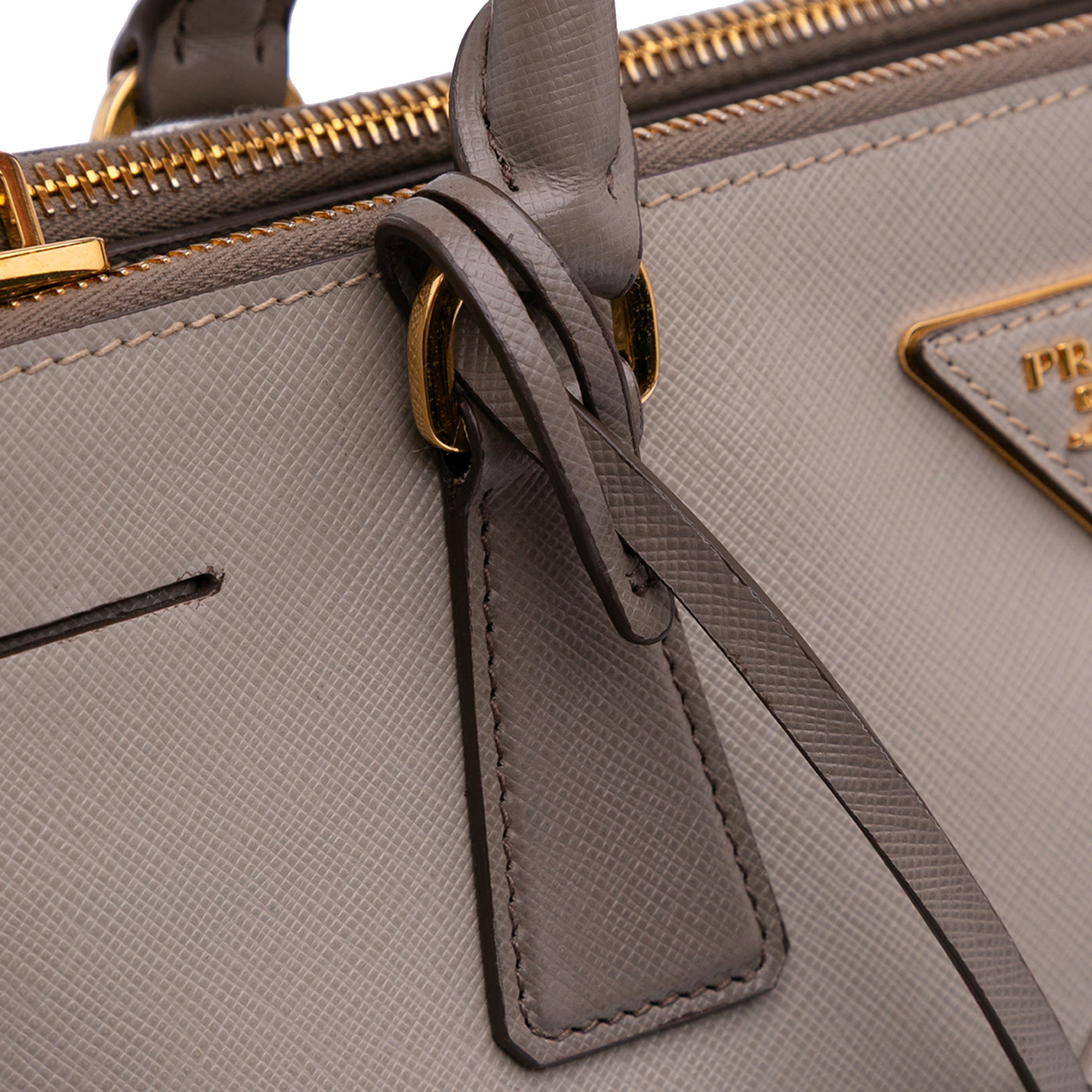 Prada Bicolor Saffiano Lux Galleria Double Zip